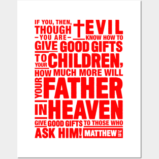 Matthew 7:11 Posters and Art